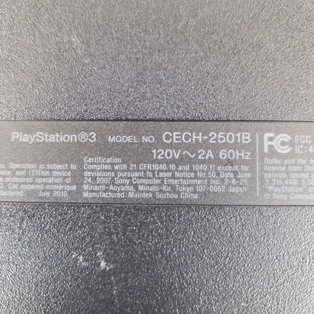 Sony PlayStation 3 Slim PS3 320GB Black Console Gaming System CECH-2501B Tested - Picture 11 of 12